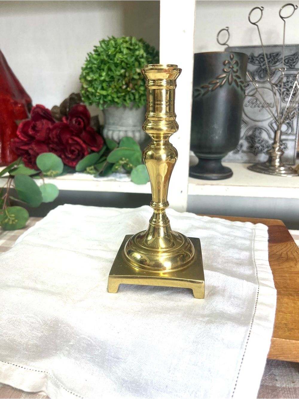 Vintage brass harvin 3025 candle stick holders regency decor grandma core